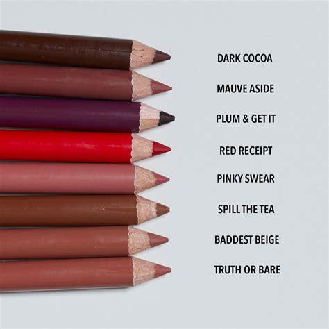 lip liners with shades.